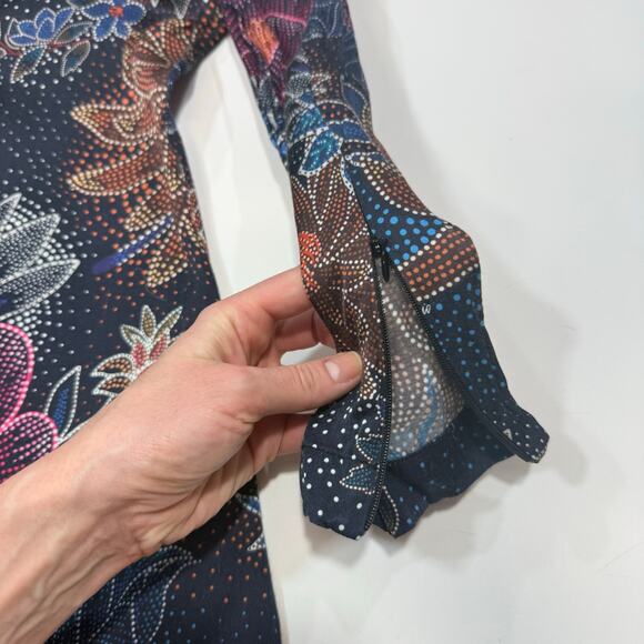 FARM Rio Blue Floral Maxi Dress size XS - Picture 6 of 7